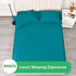 3 Piece Fitted Sheet Set- Fitted Sheet & Pillowcases -Breathable Bedding - Wrinkle, Fade, Stain Resistant- 40cm Deep Pocket Fitted Bed Sheet Set(Biscay blue,Queen)