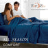 4 Piece Bed Sheet Set- Bedding Sheets & Pillowcases -Breathable Bedding - Wrinkle, Fade, Stain Resistant-Deep Pocket Flat Fitted Bed Sheet Set(Navy,Queen)