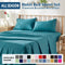 4 Piece Bed Sheet Set- Bedding Sheets & Pillowcases -Breathable Bedding - Wrinkle, Fade, Stain Resistant-Deep Pocket Flat Fitted Bed Sheet Set(Biscay blue,Queen)
