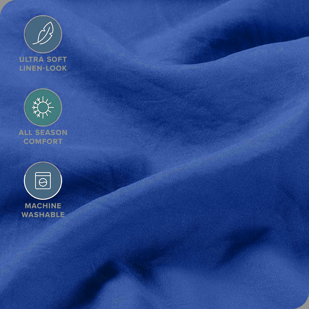 Hotel Quality Fitted Sheet - 1 Piece Fitted Sheet  -Breathable Bedding - Wrinkle, Fade, Stain Resistant- 16inch/40cm Deep Pocket Fitted Bed Sheet-Wrinkle and Fade Resistant,(Royal blue,Queen)