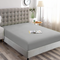 King Single Fitted Sheet 40cm Deep Pocket Microfiber Silver Grey