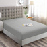 King Single Fitted Sheet 40cm Deep Pocket Microfiber Silver Grey