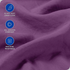 Hotel Quality Fitted Sheet - 1 Piece Fitted Sheet  -Breathable Bedding - Wrinkle, Fade, Stain Resistant- 16inch/40cm Deep Pocket Fitted Bed Sheet-Wrinkle and Fade Resistant,(Purple,Queen)