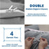 2 Piece Hotel Soft Microfiber Quilt Cover Set-2000TC Duvet/Donna Cover Set & Pillowcases -1 Quilt Cover Zipper Closure & 1 x Pillowcases-Breathable Bedding - Wrinkle, Fade, Stain Resistant(Grey,Single)