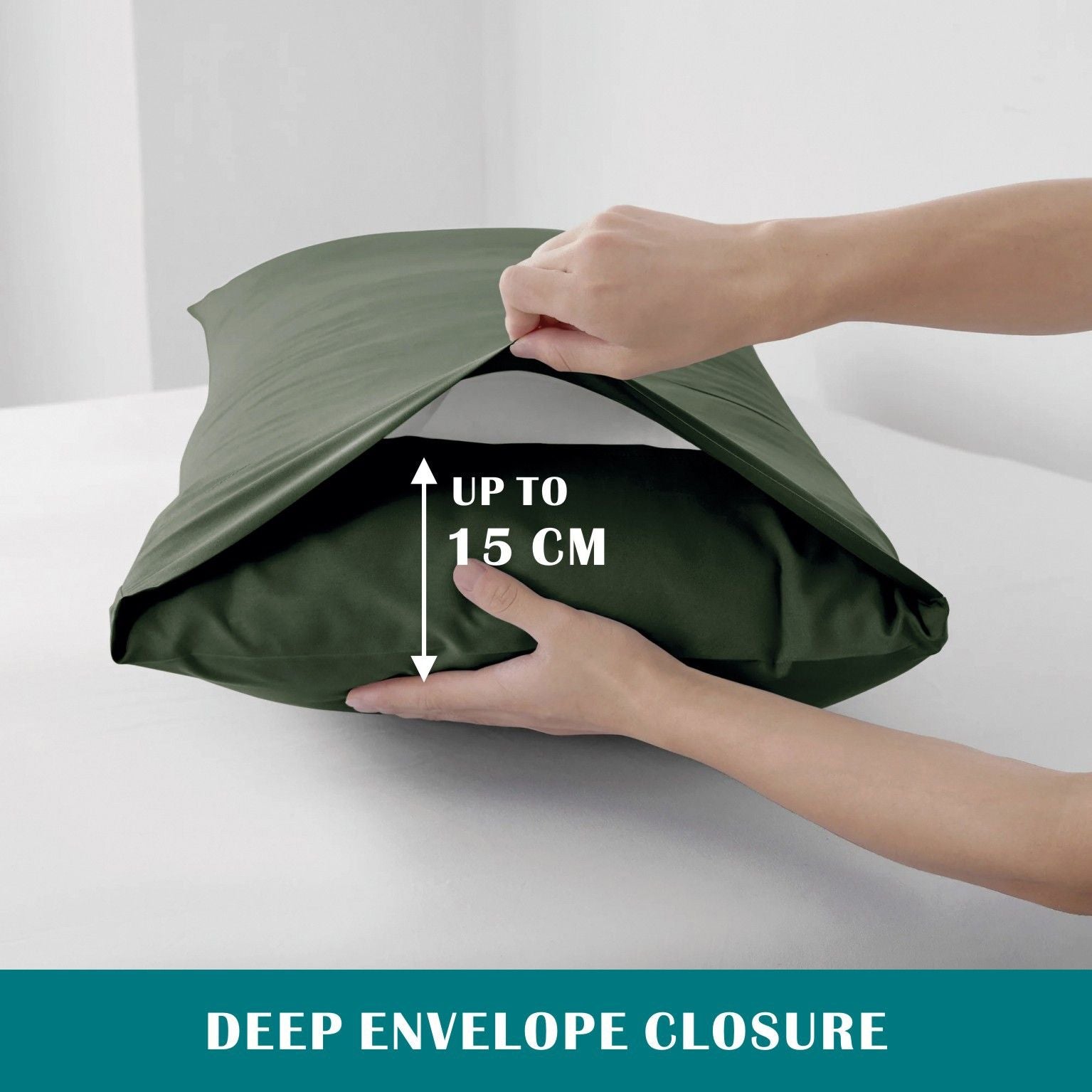 2 Piece Hotel Soft Microfiber Quilt Cover Set-2000TC Duvet/Donna Cover Set & Pillowcases -1 Quilt Cover Zipper Closure & 1 x Pillowcases-Breathable Bedding - Wrinkle, Fade, Stain Resistant(Olive green,Single)