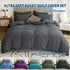 2 Piece Hotel Soft Microfiber Quilt Cover Set-2000TC Duvet/Donna Cover Set & Pillowcases -1 Quilt Cover Zipper Closure & 1 x Pillowcases-Breathable Bedding - Wrinkle, Fade, Stain Resistant(Dark gray,Single)