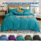 2 Piece Hotel Soft Microfiber Quilt Cover Set-2000TC Duvet/Donna Cover Set & Pillowcases -1 Quilt Cover Zipper Closure & 1 x Pillowcases-Breathable Bedding - Wrinkle, Fade, Stain Resistant(Biscay blue,Single)