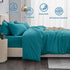 2 Piece Hotel Soft Microfiber Quilt Cover Set-2000TC Duvet/Donna Cover Set & Pillowcases -1 Quilt Cover Zipper Closure & 1 x Pillowcases-Breathable Bedding - Wrinkle, Fade, Stain Resistant(Biscay blue,Single)