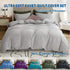 2 Piece Hotel Soft Microfiber Quilt Cover Set-2000TC Duvet/Donna Cover Set & Pillowcases -1 Quilt Cover Zipper Closure & 1 x Pillowcases-Breathable Bedding - Wrinkle, Fade, Stain Resistant(Silver-gray,Single)