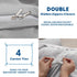 2 Piece Hotel Soft Microfiber Quilt Cover Set-2000TC Duvet/Donna Cover Set & Pillowcases -1 Quilt Cover Zipper Closure & 1 x Pillowcases-Breathable Bedding - Wrinkle, Fade, Stain Resistant(Silver-gray,Single)