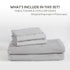 2 Piece Hotel Soft Microfiber Quilt Cover Set-2000TC Duvet/Donna Cover Set & Pillowcases -1 Quilt Cover Zipper Closure & 1 x Pillowcases-Breathable Bedding - Wrinkle, Fade, Stain Resistant(Silver-gray,Single)