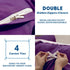 2 Piece Hotel Soft Microfiber Quilt Cover Set-2000TC Duvet/Donna Cover Set & Pillowcases -1 Quilt Cover Zipper Closure & 1 x Pillowcases-Breathable Bedding - Wrinkle, Fade, Stain Resistant(Purple,Single)