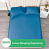 2 Piece Fitted Sheet Set- Fitted Sheet & Pillowcases -Breathable Bedding - Wrinkle, Fade, Stain Resistant- 40cm Deep Pocket Fitted Bed Sheet Set(Ocean,Single)