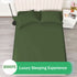 2 Piece Fitted Sheet Set- Fitted Sheet & Pillowcases -Breathable Bedding - Wrinkle, Fade, Stain Resistant- 40cm Deep Pocket Fitted Bed Sheet Set(Olive green,Single)