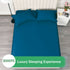 2 Piece Fitted Sheet Set- Fitted Sheet & Pillowcases -Breathable Bedding - Wrinkle, Fade, Stain Resistant- 40cm Deep Pocket Fitted Bed Sheet Set(Navy,Single)
