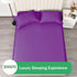 2 Piece Fitted Sheet Set- Fitted Sheet & Pillowcases -Breathable Bedding - Wrinkle, Fade, Stain Resistant- 40cm Deep Pocket Fitted Bed Sheet Set(Purple,Single)