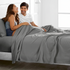 Single 3 Piece 2000TC Microfibre Bed Sheet Set 40cm Deep Pocket Grey