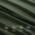 Hotel Quality Fitted Sheet - 1 Piece Fitted Sheet  -Breathable Bedding - Wrinkle, Fade, Stain Resistant- 16inch/40cm Deep Pocket Fitted Bed Sheet-Wrinkle and Fade Resistant,(Olive green,Single)