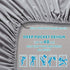Hotel Quality Fitted Sheet - 1 Piece Fitted Sheet  -Breathable Bedding - Wrinkle, Fade, Stain Resistant- 16inch/40cm Deep Pocket Fitted Bed Sheet-Wrinkle and Fade Resistant,(Silver-gray,Single)
