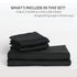 3 Piece Hotel Soft Microfiber Quilt Cover Set-2000TC Duvet/Donna Cover Set & Pillowcases -1 Quilt Cover Zipper Closure & 1 x Pillowcases-Breathable Bedding - Wrinkle, Fade, Stain Resistant(Black,Super King)