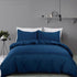3 Piece Hotel Soft Microfiber Quilt Cover Set-2000TC Duvet/Donna Cover Set & Pillowcases -1 Quilt Cover Zipper Closure & 1 x Pillowcases-Breathable Bedding - Wrinkle, Fade, Stain Resistant(Navy,Super King)