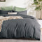 Super King Quilt Cover Set 2000TC Microfibre Duvet Cover 2 Pillowcases Grey
