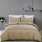 Super King 3-Piece 2000TC Microfibre Quilt Cover Set Camel Beige Duvet