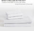 3 Piece Fitted Sheet Set- Fitted Sheet & Pillowcases -Breathable Bedding - Wrinkle, Fade, Stain Resistant- 40cm Deep Pocket Fitted Bed Sheet Set(White,Super King)