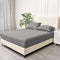 Super King 2000TC Microfibre Fitted Sheet Set 3 Piece 40cm Deep Pocket Grey