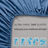 3 Piece Fitted Sheet Set- Fitted Sheet & Pillowcases -Breathable Bedding - Wrinkle, Fade, Stain Resistant- 40cm Deep Pocket Fitted Bed Sheet Set(Navy,Super King)
