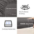 3 Piece Fitted Sheet Set- Fitted Sheet & Pillowcases -Breathable Bedding - Wrinkle, Fade, Stain Resistant- 40cm Deep Pocket Fitted Bed Sheet Set(Dark gray,Super King)