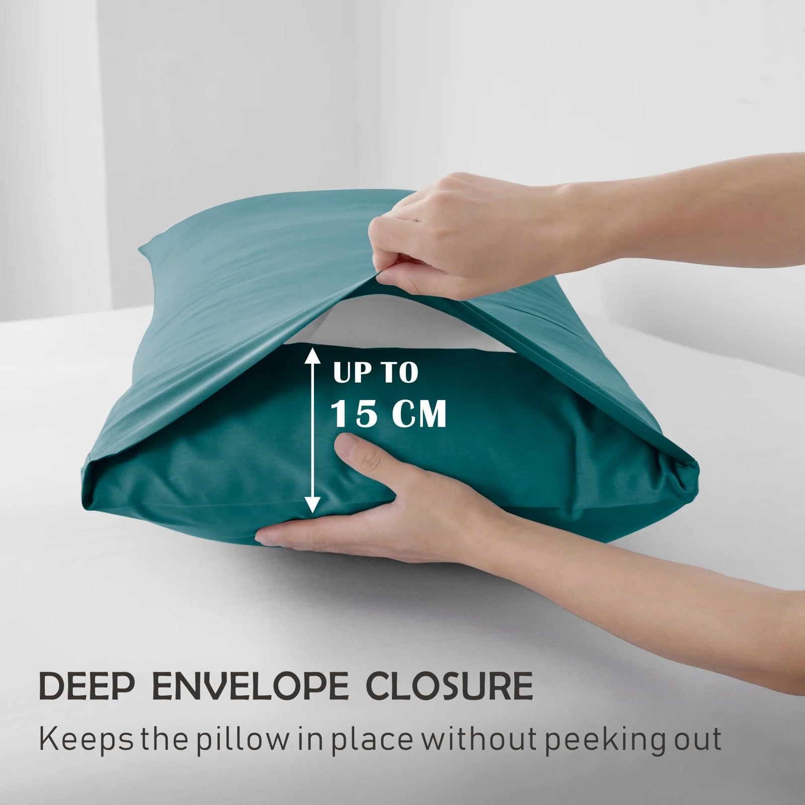 3 Piece Fitted Sheet Set- Fitted Sheet & Pillowcases -Breathable Bedding - Wrinkle, Fade, Stain Resistant- 40cm Deep Pocket Fitted Bed Sheet Set(Biscay blue,Super King)