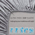 3 Piece Fitted Sheet Set- Fitted Sheet & Pillowcases -Breathable Bedding - Wrinkle, Fade, Stain Resistant- 40cm Deep Pocket Fitted Bed Sheet Set(Silver-gray,Super King)