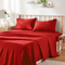 Super King 4PC 2000TC Microfibre Sheet Set Deep Pocket Red
