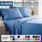 4 Piece Bed Sheet Set- Bedding Sheets & Pillowcases -Breathable Bedding - Wrinkle, Fade, Stain Resistant-Deep Pocket Flat Fitted Bed Sheet Set(Ocean,Super King)