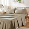 Super King Bed Sheet Set 4PC 2000TC Microfiber Deep Pocket Cream White