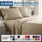 4 Piece Bed Sheet Set- Bedding Sheets & Pillowcases -Breathable Bedding - Wrinkle, Fade, Stain Resistant-Deep Pocket Flat Fitted Bed Sheet Set(Camel Beige,Super King)