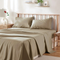 King 2000TC Microfiber Sheet Set 4PC Deep Pocket Camel Beige