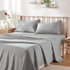 King Bed Sheet Set 4PC 2000TC Microfiber Deep Pocket Grey