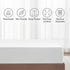 Hotel Quality Fitted Sheet - 1 Piece Fitted Sheet  -Breathable Bedding - Wrinkle, Fade, Stain Resistant- 16inch/40cm Deep Pocket Fitted Bed Sheet-Wrinkle and Fade Resistant,(White,Super King)