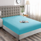 Super King Fitted Sheet Ice Blue Microfiber 40cm Deep Pocket
