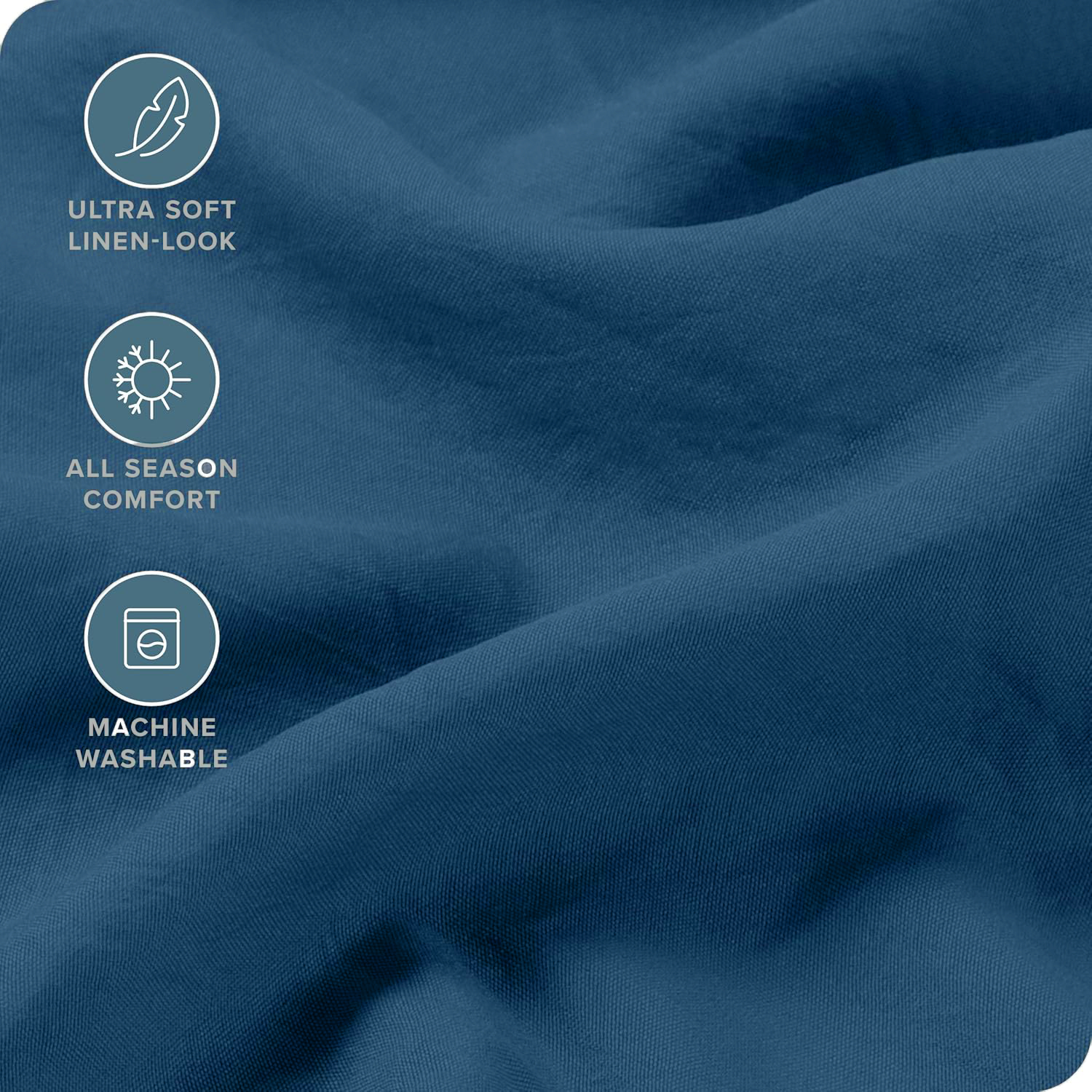 Hotel Quality Fitted Sheet - 1 Piece Fitted Sheet  -Breathable Bedding - Wrinkle, Fade, Stain Resistant- 16inch/40cm Deep Pocket Fitted Bed Sheet-Wrinkle and Fade Resistant,(Navy,Super King)