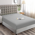 Super King Fitted Sheet Silver Grey Microfiber 40cm Deep Pocket
