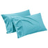 1000TC Ultra Soft Microfiber Pillowcases,Pair of Standard Pillow Covers,（ice blue, Standard Size, 48x74 cm)