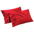 1000TC Ultra Soft Microfiber Pillowcases,Pair of Standard Pillow Covers,（red, Standard Size, 48x74 cm)