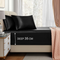 Satin Fitted Sheet Set Hotel 3 Pieces Fitted Sheet with Pillowcase, Art Silk Bedding Set-Luxury Soft Silky Sheets for Hair and Skin, Similar to Silk Fitted Sheets Set 3 Pieces(Double,Black)