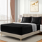 Double Satin Fitted Sheet Set 3 Piece Black Silky Soft Bedding Pillowcases