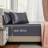 Satin Fitted Sheet Set Hotel 3 Pieces Fitted Sheet with Pillowcase, Art Silk Bedding Set-Luxury Soft Silky Sheets for Hair and Skin, Similar to Silk Fitted Sheets Set 3 Pieces(Double,Grey)