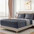 Satin Fitted Sheet Set Hotel 3 Pieces Fitted Sheet with Pillowcase, Art Silk Bedding Set-Luxury Soft Silky Sheets for Hair and Skin, Similar to Silk Fitted Sheets Set 3 Pieces(Double,Grey)