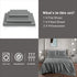 Art Silk Satin Sheet Set Hotel 4 Pieces Fitted/Flat Sheet Bedding Set-Luxury Soft Silky Sheets for Hair and Skin, Similar to Silk Bed Sheets Set 4 Pieces(Double,Grey)